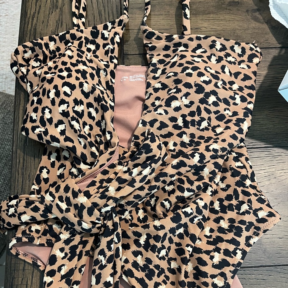 Aerie leopard one piece swimsuit
